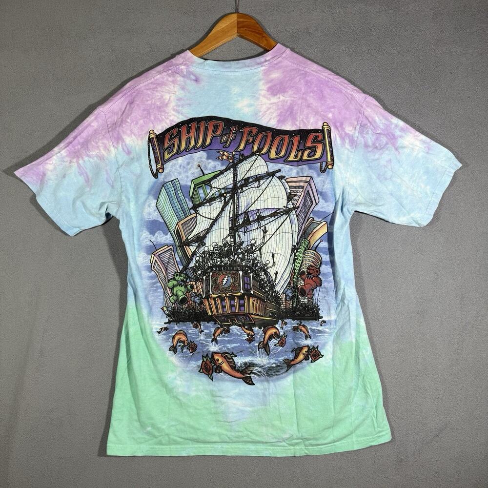 Liquid Blue Grateful Dead Sz M Ship Of Fools Vintage 2001 Tie Dye T Shirt Bears - Picture 4 of 8